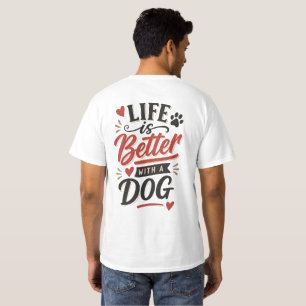 Camiseta Arte de pared para amantes de perros - La vida es