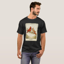 Arte de Pareja de Pájaros Vintage