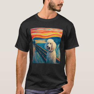 Camiseta Arte de parodia de perro caniche estilo pintura El