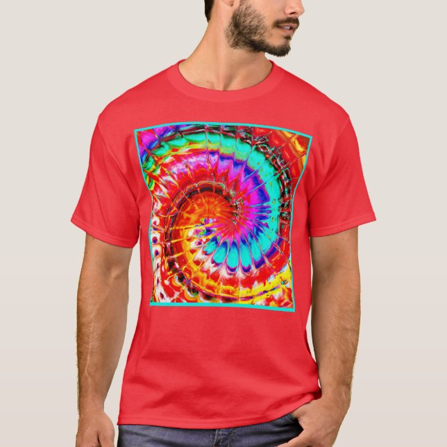 Camiseta Arte de patrón de abstracciones coloridas (Anverso)