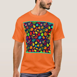 Camiseta Arte de patrón de neón colorido