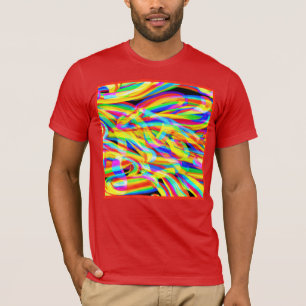Camiseta Arte De Patrón Neón Brillante Y Colorido