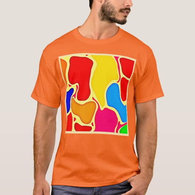 Camiseta Arte de patrones de celdas vibrantes (Anverso)