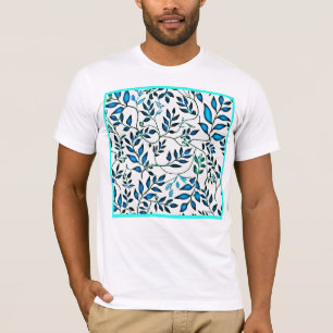 Camiseta Arte de patrones de follaje colorido