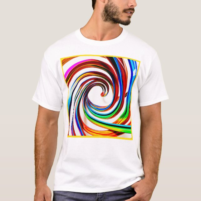 Camiseta Arte de patrones espirales coloridos (Anverso)