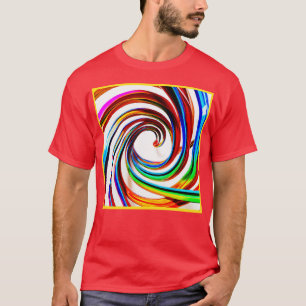 Camiseta Arte de patrones espirales coloridos