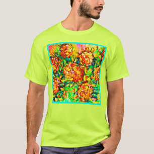 Camiseta Arte de patrones frescos en el jardín