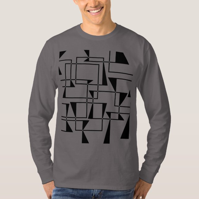 Camiseta Arte de patrones geométricos modernos, urbanos, au (Anverso)