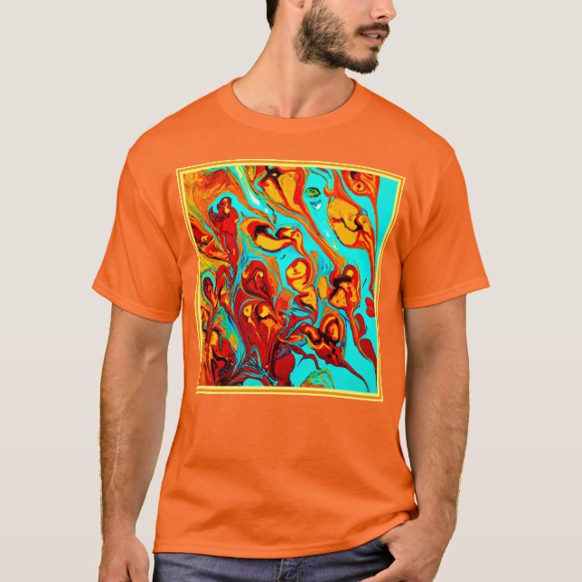 Camiseta Arte de patrones oceánicos curos (Anverso)