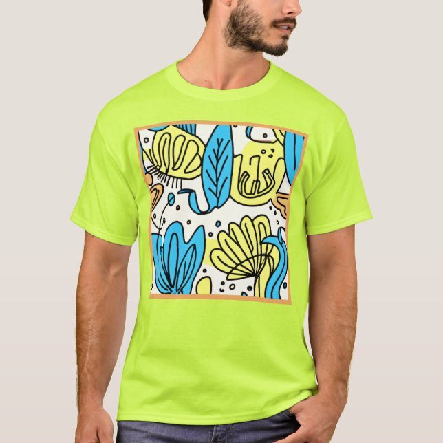 Camiseta Arte de patrones oceánicos simples (Anverso)