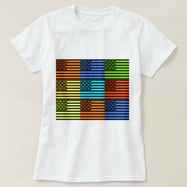 Camiseta Arte de patrones vectoriales comprobados de bander (Diseño del anverso)