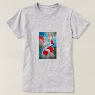 Camiseta Arte de peces acuarela japonesa Kohaku Koi 2