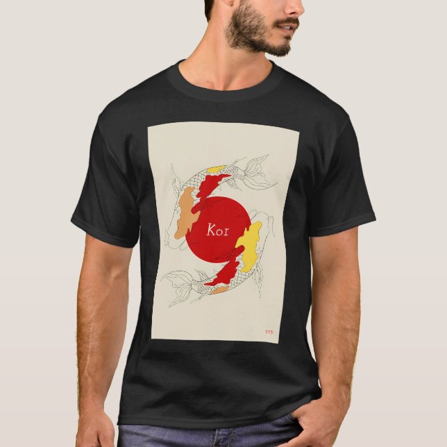 Camiseta arte de peces koi (Anverso)