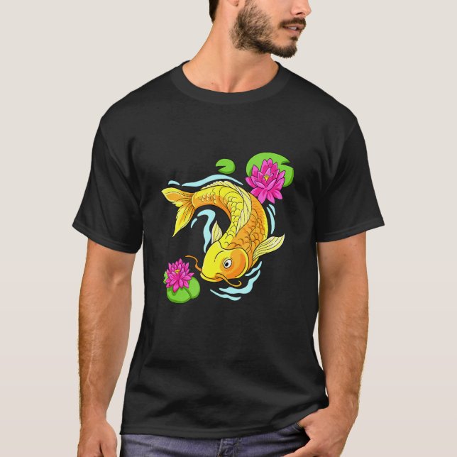 Camiseta Arte de peces Koi (Anverso)