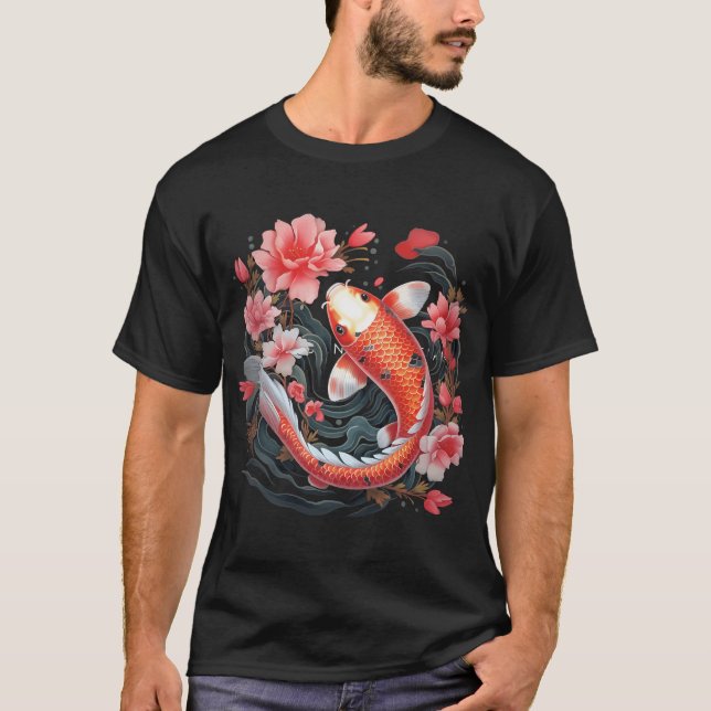 Camiseta arte de peces koi (Anverso)