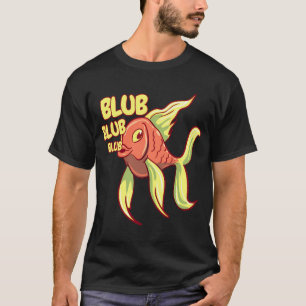 Camiseta arte de pegatina de pez dorado, diseño