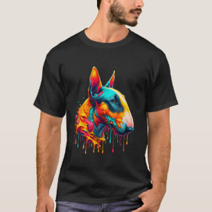 Camiseta Arte de Perro de Presa con Pintura Goteando