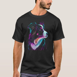 Camiseta Arte de perro en la frontera de Collie