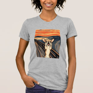 Camiseta Arte de perro expresionista grita Chihuahua_1
