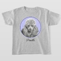 Arte de perro Poodle Miniatura Juguete Gris Platea