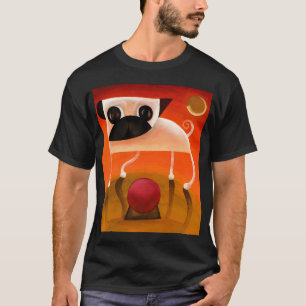 Camiseta Arte de perro Pug - 2006_may10a - por David King