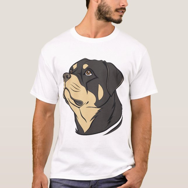Camiseta Arte de perro Rottweiler (Anverso)