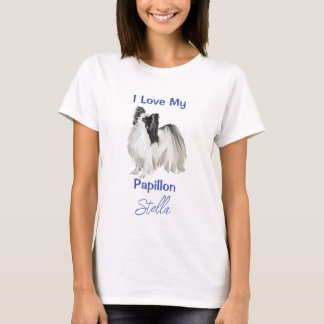 Camiseta Arte de perros papilón personalizado