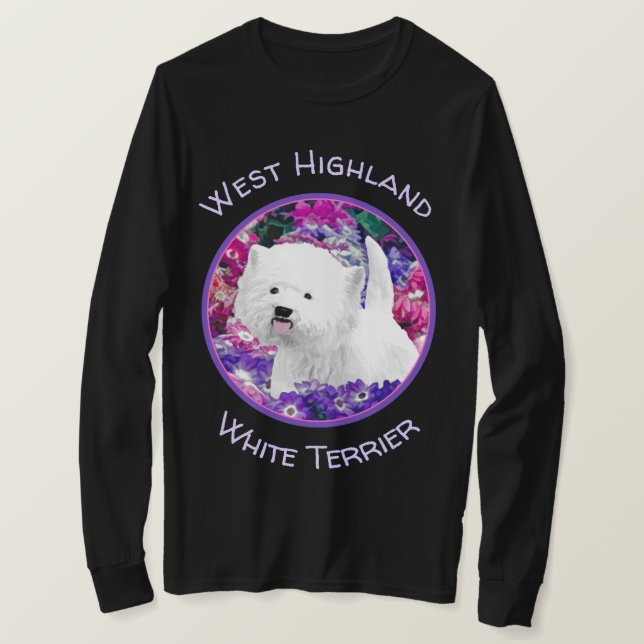 Camiseta Arte de perros pintando el territorio blanco de We (Anverso del diseño)