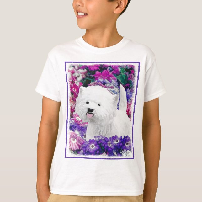 Camiseta Arte de perros pintando el territorio blanco de We (Anverso)
