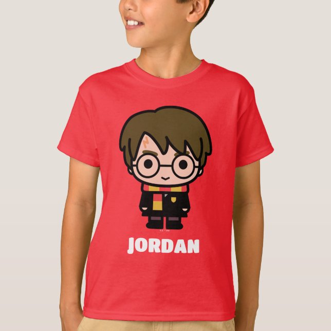 Camiseta Arte de Personaje de Dibujos Animados de Harry Pot (Anverso)