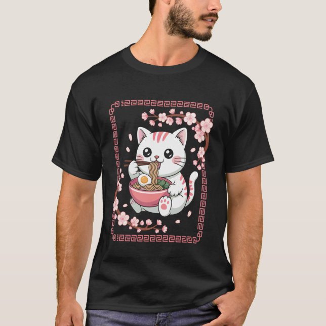 Camiseta Arte de personaje de fideos caprichosos de Ramen d (Anverso)