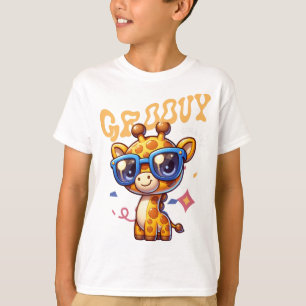 Camiseta Arte de personaje de perro vidrioso lindo