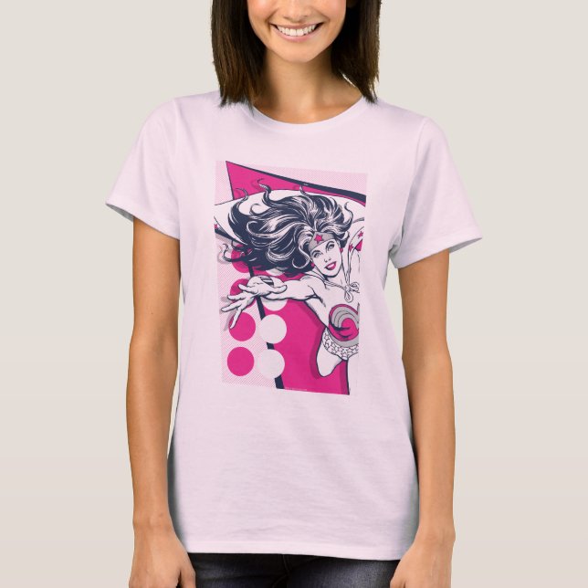 Camiseta Arte de personajes de Wonder Retro Glam (Anverso)