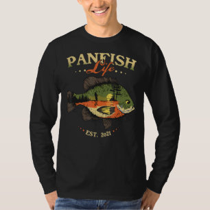 Camiseta Arte de pesca de aleta azul - Vida de panfish de e