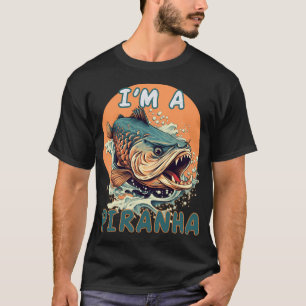 Camiseta Arte de pesca de peces agresivos