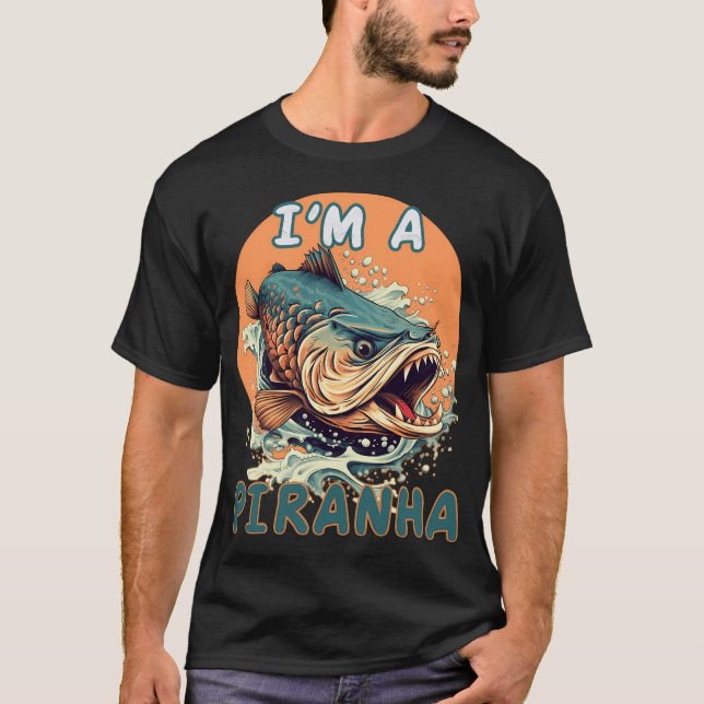Camiseta Arte de pesca de peces agresivos (Anverso)