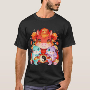 Camiseta Arte de pez afortunado del año del caballo rojo 20