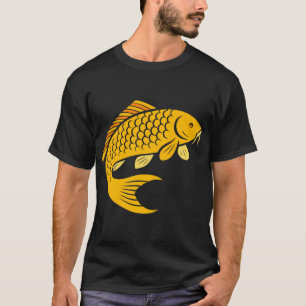 Camiseta Arte de pez dorado – Ilustración decorativa naranj