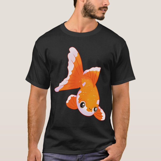 Camiseta arte de pez dorado lindo (Anverso)