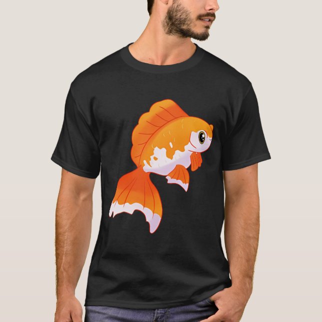 Camiseta arte de pez dorado lindo (Anverso)