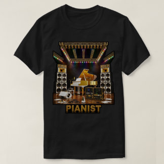 Camiseta Arte de Piano de Gran Lujo para Pianistas Toca Pia