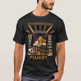 Camiseta Arte de Piano de Gran Lujo para Pianistas Toca Pia
