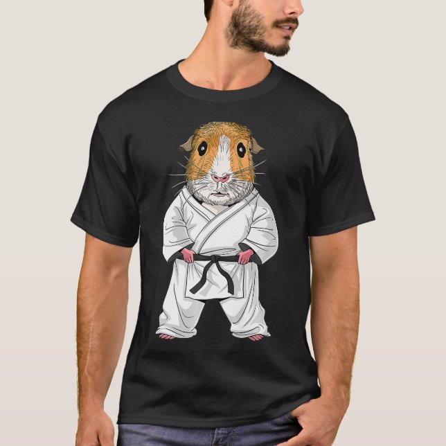 Camiseta Arte de Pig Karate Ninja JiuJitsu Taekwondo de Gui (Anverso)