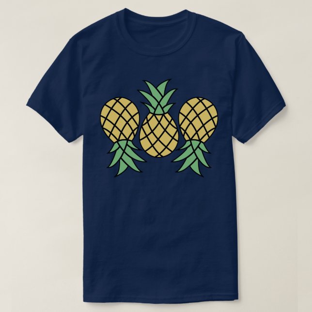 Camiseta Arte de piña al revés (Diseño del anverso)