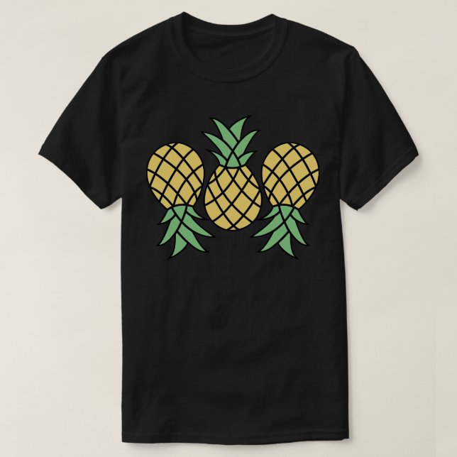 Camiseta Arte de piña al revés (Diseño del anverso)