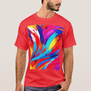 Camiseta Arte de pinceladas coloridas