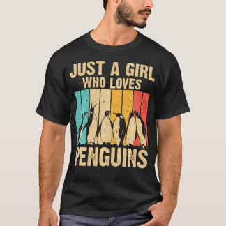 Camiseta Arte de Pingüino Lindo Mujeres Chicas Zoóloga Ping