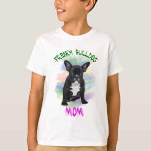 Camiseta Arte de pintura al óleo de acuarela de mamá Bulldo