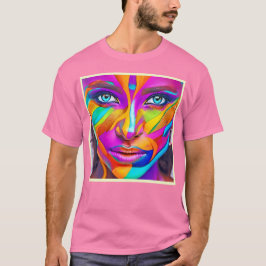 Camiseta Arte de pintura de cara vibrante