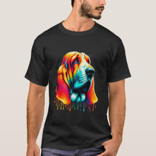 Camiseta Arte de pintura goteante Basset Hound Hush Puppy P